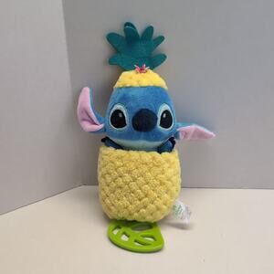 Disney Baby Pull Vibrate Lilo & Stitch Pineapple On The Go Rattle Toy Plush